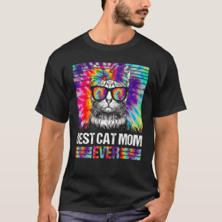 Beste Kat Moeder Ooit Tie Dye Kat Moeder Moederdag T-shirt