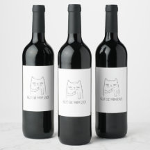 Beste kat moeder ooit wijn labels