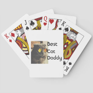 Beste kat moeder vader voeg kat foto naam cadeau s pokerkaarten