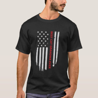 Beste kat oma ooit Amerikaanse vlag T-shirt