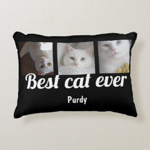 Beste Kat ooit Aangepaste Foto en Tekst Accent Kussen