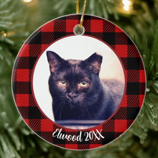 Beste Kat Ooit Aangepaste Naam Kerstmis Pet Gift Keramisch Ornament