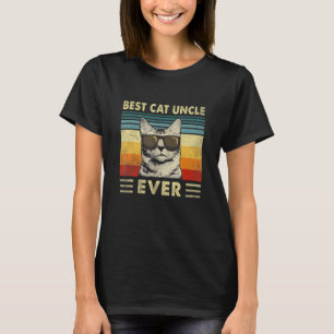 Beste kat oom ooit vintage retro kat vader vaderda t-shirt