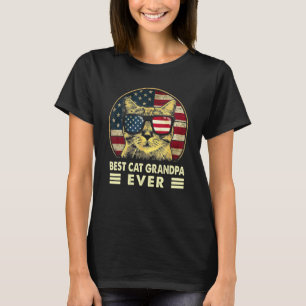 beste kat opa ooit Amerikaanse vlag vader fa T-shirt