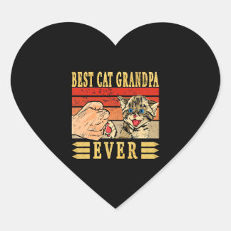 Beste kat opa ooit, kat vaders dag verjaardag hart sticker