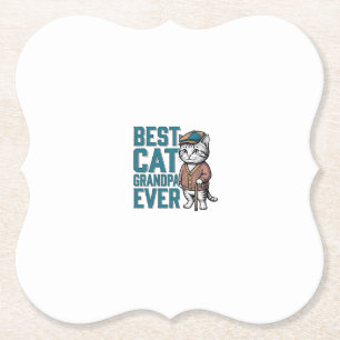 Beste Kat Opa Ooit Vintage Kat Opa Shirt De Kartonnen Onderzetters