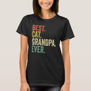Beste kat opa ooit vintage papa katten vaders t-shirt