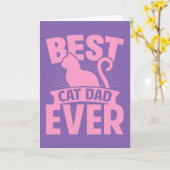 Beste kat pa ooit - kat Silhouette Kaart (Gele Bloem)