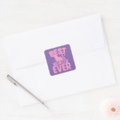 Beste kat pa ooit - kat Silhouette Vierkante Sticker (Envelop)