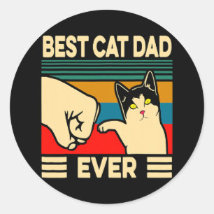 Beste kat pap ooit grappige kat pap vader  ronde sticker
