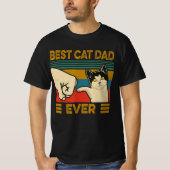  beste kat pap ooit grappige kat papa Mannen T-shirt (Voorkant)