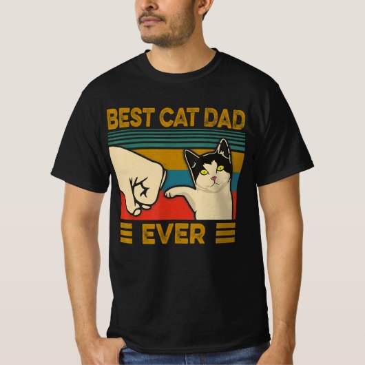  beste kat pap ooit grappige kat papa Mannen T-shirt (Voorkant)