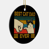  beste kat pap ooit grappige kat paps Mannen Keramisch Ornament (Rechts)