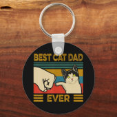 beste kat pap ooit grappige kat paps Mannen Sleutelhanger (Voorkant)