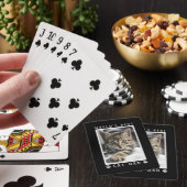 Beste kat, pap schildert foto zwart pokerkaarten (Insitu)