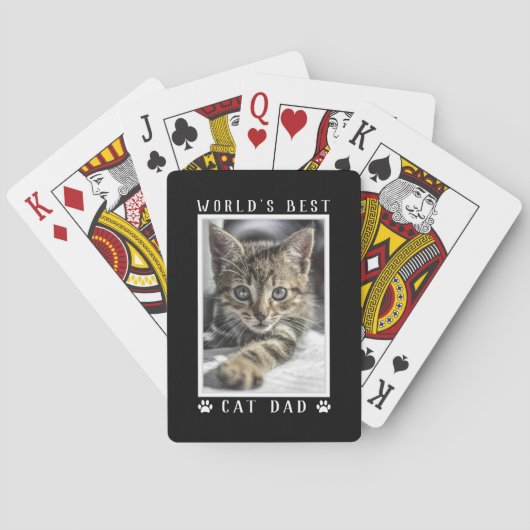 Beste kat, pap schildert foto zwart pokerkaarten (Achterkant)