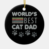 Beste kat-pap ter wereld keramisch ornament (Voorkant)
