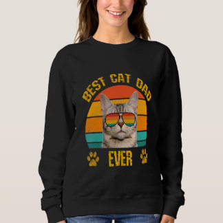 Beste kat papa kat met een kleerbril voor de klep trui