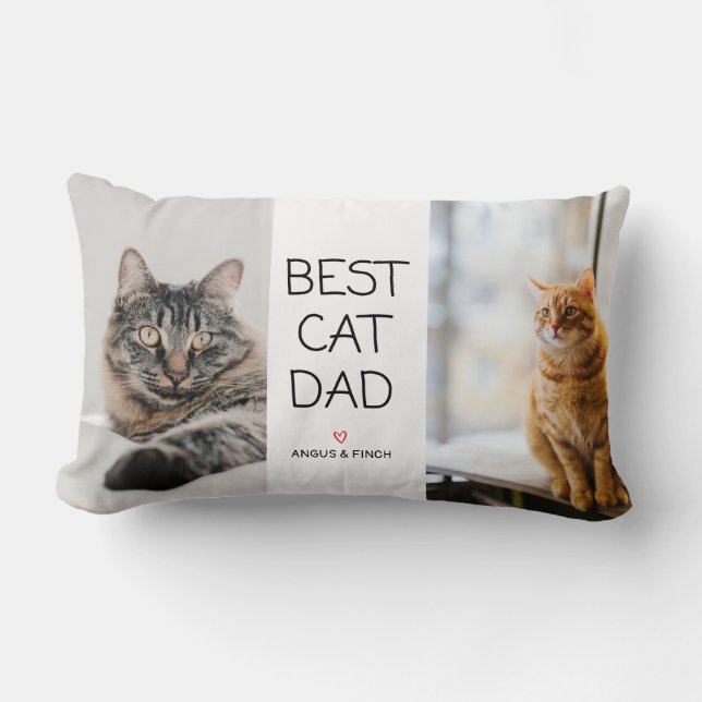 Beste kat papa Lumbar Pillow Kussen (Voorkant)