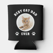Beste kat papa ooit aangepaste foto aangepast blikjeskoeler (Achterkant)