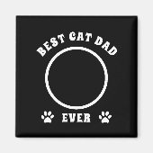 Beste kat papa ooit aangepaste foto aangepast magneet (Voorkant)
