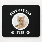 Beste kat papa ooit aangepaste foto aangepast muismat (Voorkant)