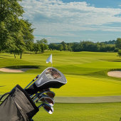 Beste kat papa ooit aangepaste foto - donkergrijs golfheadcover