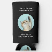 Beste kat papa ooit aangepaste tekst & 2 foto's zw (Voorkant)