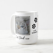 Beste kat papa ooit - gepersonaliseerde schattige koffiemok (Voorkant links)