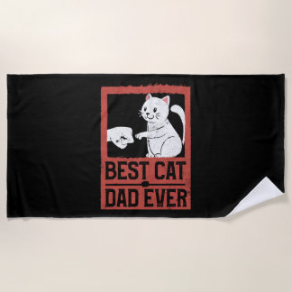 Beste kat papa ooit kat papa Spint minnaar vader's Strandlaken