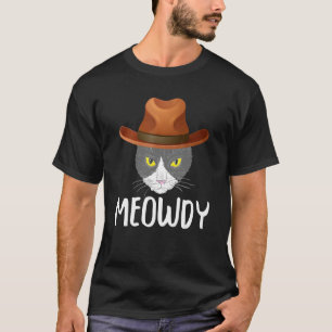 Beste kat papa ooit meowdy kleurrijke kat met zonn t-shirt