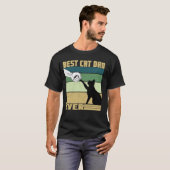 Beste kat papa ooit -  Retro T-shirt (Voorkant volledig)