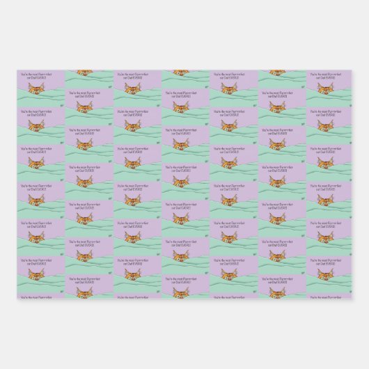 Beste kat papa ooit! Vaderdag Inpakpapier Vel (Voorkant 2)