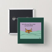 Beste kat papa ooit! Vaderdag Vierkante Button 5,1 Cm (Voorkant /achterkant)