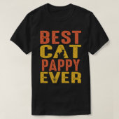 Beste Kat PAPPY Ooit Retro T-shirt (Design voorkant)