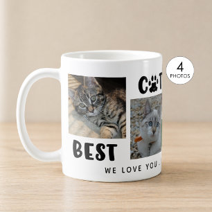 BESTE KAT VADER OOIT Foto Collage Pootafdruk Koffiemok