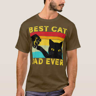Beste kat vader ooit kat papa eerste bobbel vaderd t-shirt