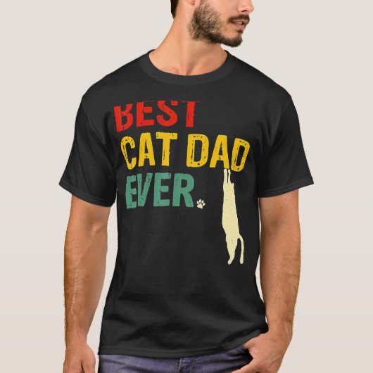 Beste kat vader ooit kat papa vaderdag t-shirt (Voorkant)