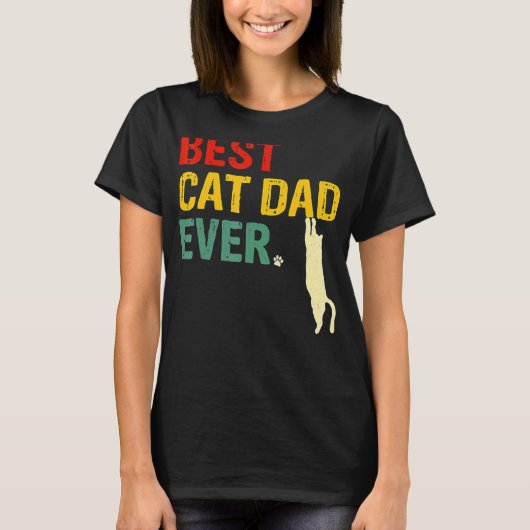 Beste kat vader ooit kat papa vaderdag t-shirt (Voorkant)