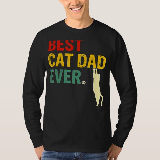 Beste kat vader ooit kat papa vaderdag t-shirt (Voorkant)