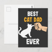 Beste kat vader ooit Kitten ouders Vader Briefkaart (Voorkant / Achterkant)