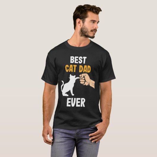 Beste kat vader ooit Kitten ouders Vader T-shirt (Voorkant volledig)