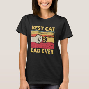 Beste kat vader ooit T-shirt Funny Cat papa Vinta