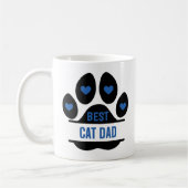 Beste Kat Vader Pootafdruk Koffiemok (Links)