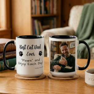 Beste Kat Vader Pootjes Huisdier Foto Koffie Mok