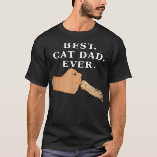 Beste kat vader vader en Kat poot vuist T-shirt