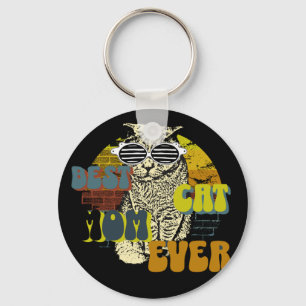 beste kattemoeder ooit, schattige  troebel magneet sleutelhanger