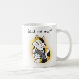 Beste kattemoeder Schuif moeder en katje Koffiemok