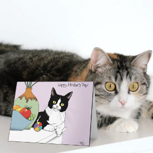 Beste Kattenmoeder Cute Tuxedo Kat Moederdag Kaart