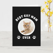Beste kattenmoeder ooit Aangepaste foto Gepersonal Kaart (Gele Bloem)